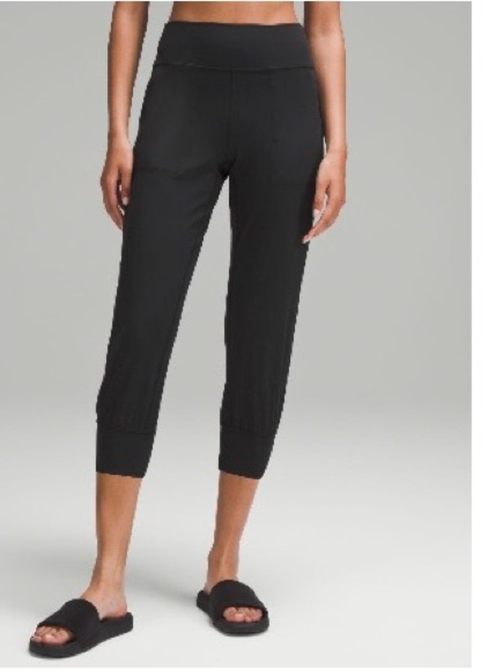 lululemon athletica Black Cropped Jogger Pants